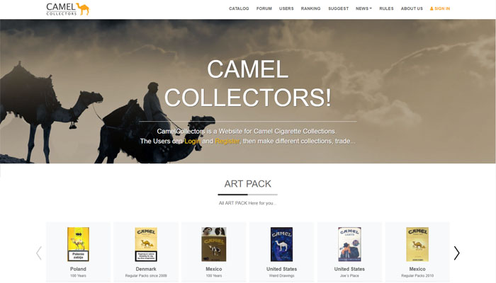 Camel Collectors | Website design by WebXMedia
