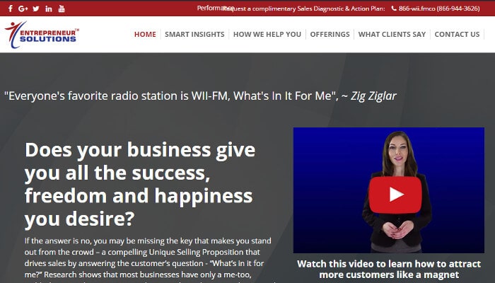 Entrepreneur Solutions - WiiFM | Website design by WebXMedia