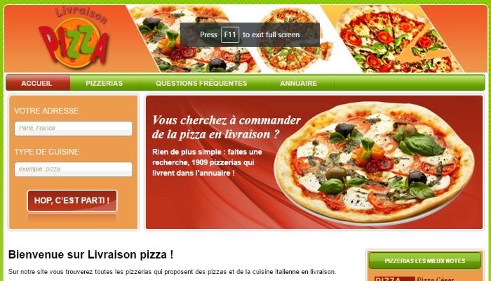 Livraison Pizza |  Website design by WebXMedia
