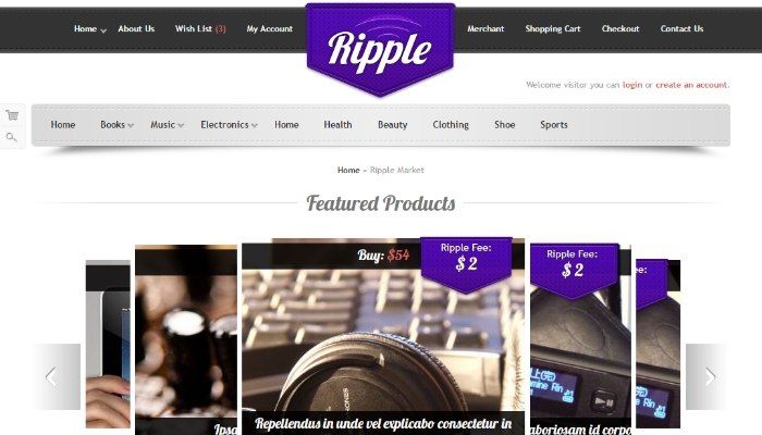 Ripple Market |  Website design by WebXMedia